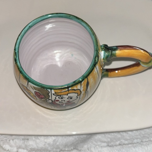 Vintage Italian F.s. Faone Scardin Majolica
Pottery Barrel Coffee Mug Cup 1 of 6 - Picture 8 of 9